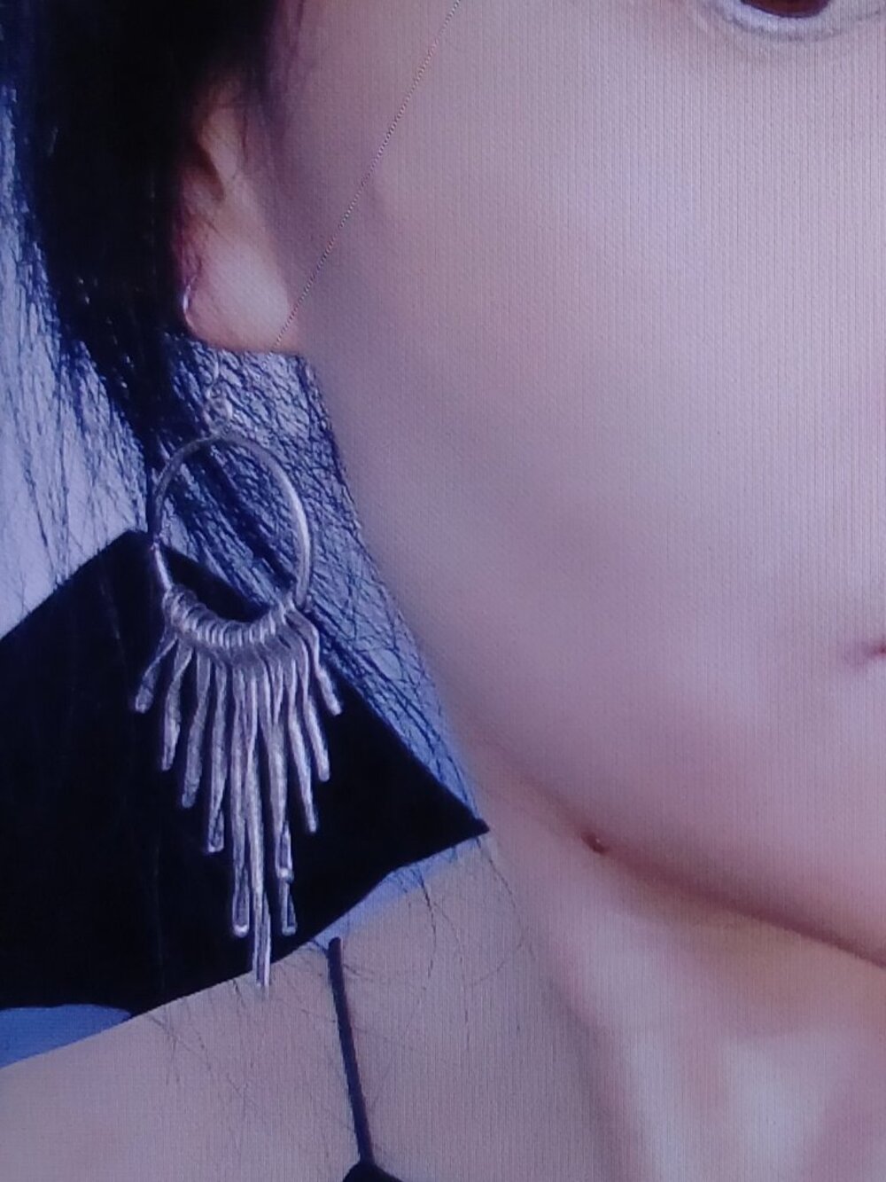 S925 silver vintage-style earring